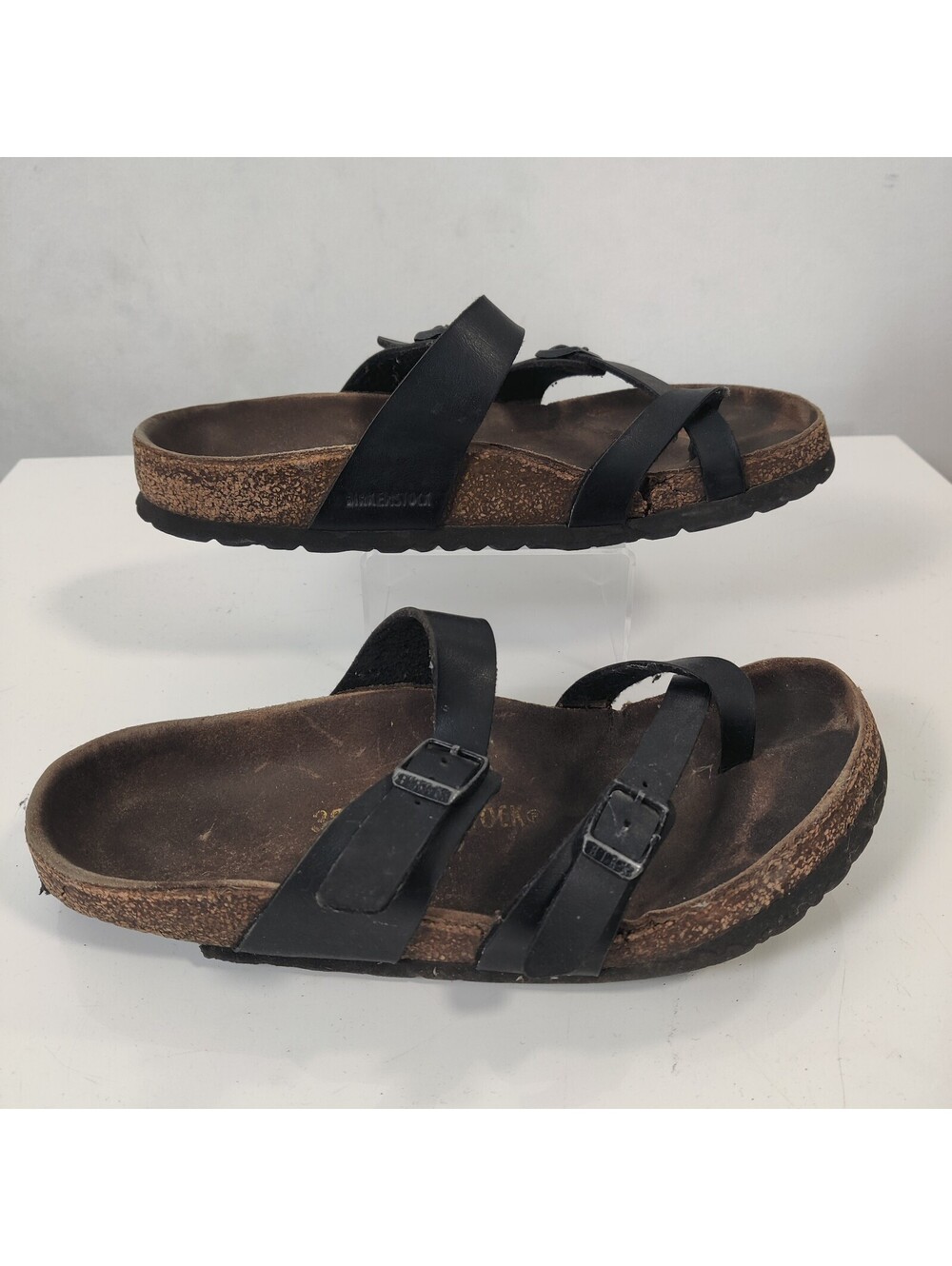 Birkenstock Mayari Black Birko-Flor Strappy Toe Loop Sandals EU 38 US L7 M5